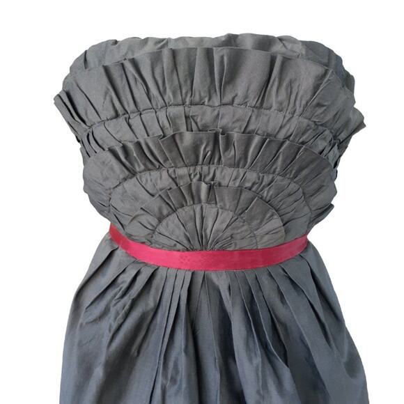 MOSCHINO Cheap and Chic Ruffle Bodice Strapless Mini Dress - Picture 3 of 10